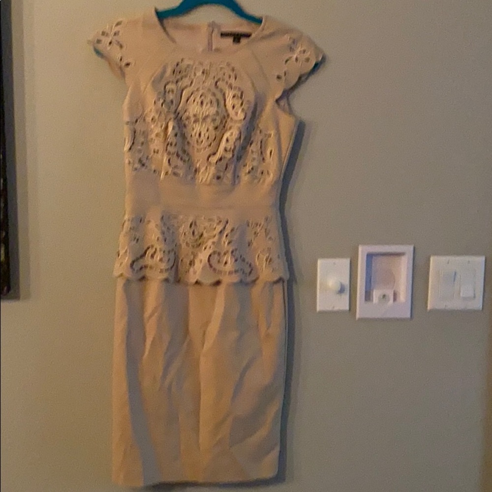 Antonio Melani beige peplum dress